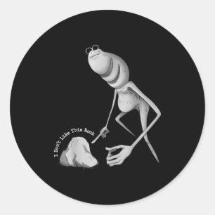 I Don't Like This Rock Funny Marcus The Worm Meme Classic Round Sticker
