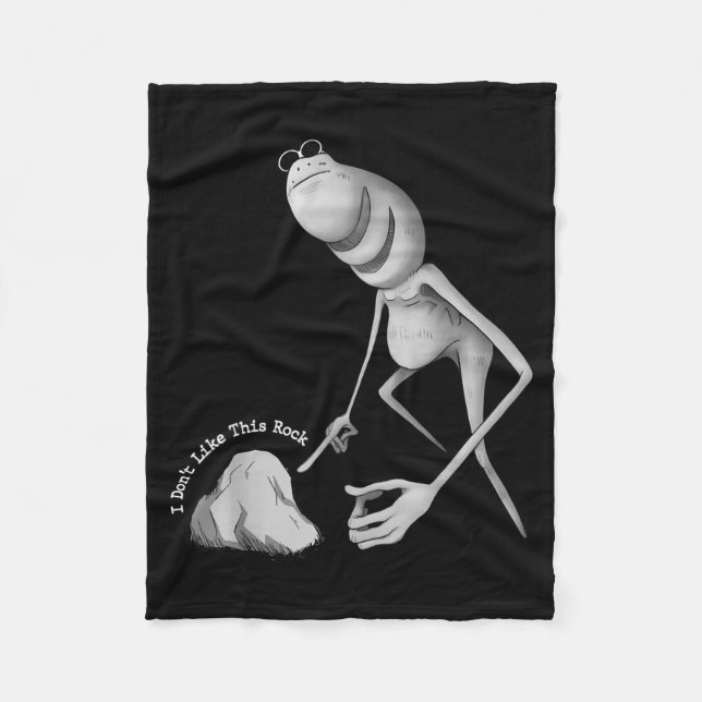 I Don't Like This Rock Funny Marcus The Worm Meme  Fleece Blanket (Front)