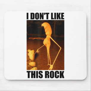I Don't Like This Rock Funny Marcus The Worm Meme Mouse Mat