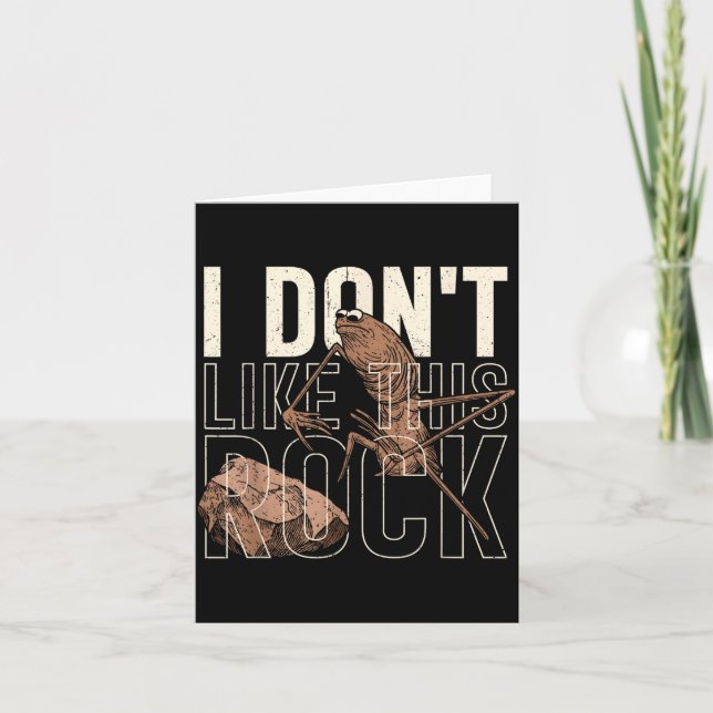 I Don't Like This Rock Marcus The Worm Meme Funny  Card (Front)