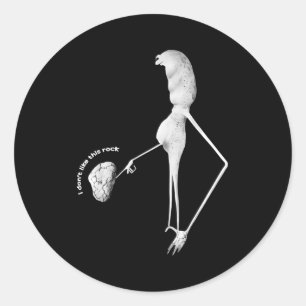 I Don't Like This Rock Marcus The Worm Meme Men Wo Classic Round Sticker