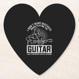 I Don't Make Mistakes When Playing The Guitar Paper Coaster