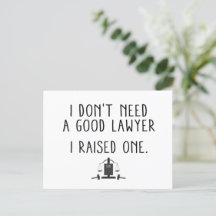 I Don't Need A Good Lawyer I Raised One