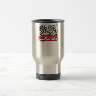 I Don't Need ChatGPT My Wife Knows Everything Funn Travel Mug
