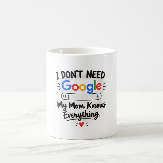 I Don't Need Google My Mom Knows Everything - MUG (Center)