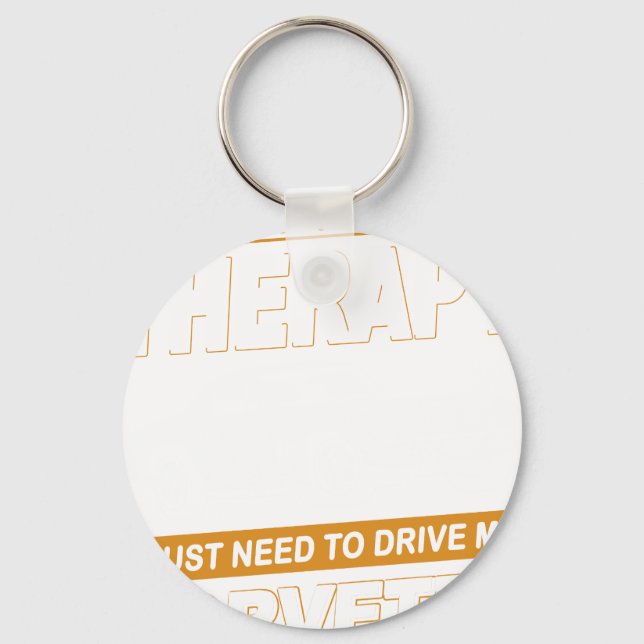 I DON'T NEED THERAPY Chevrolet Corvette 1976 Key Ring (Front)
