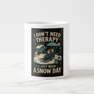 I don't need therapy, I just need a Snow Day Large Coffee Mug