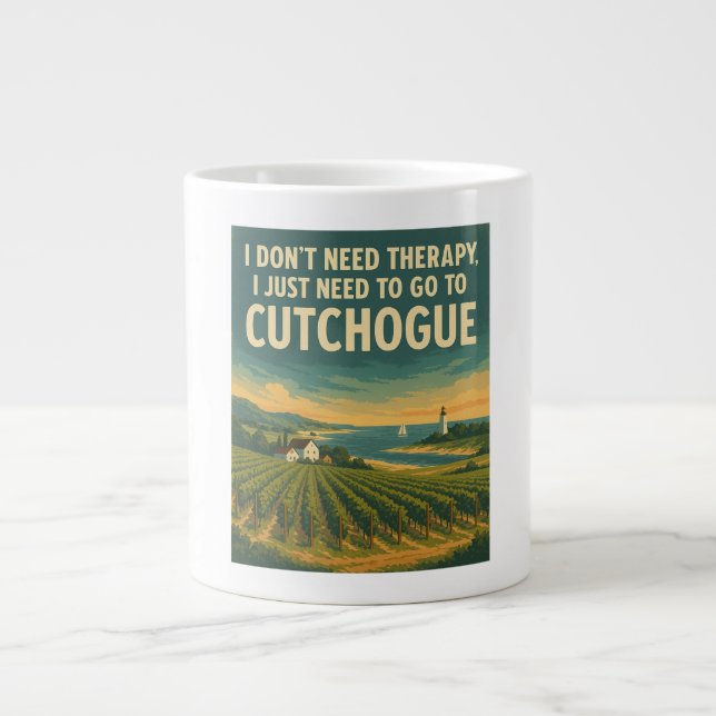 I don't need therapy, I just need Cutchogue Large Coffee Mug (Front)