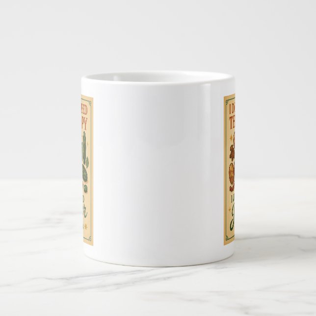 I don't need therapy, I just need Jasper Large Coffee Mug (Front)