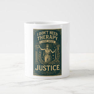I don't need therapy, I just need justice Large Coffee Mug