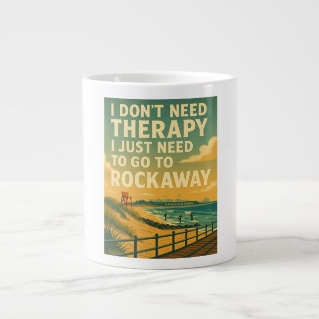 I don't need therapy, I just need Rockaway Large Coffee Mug (Front)