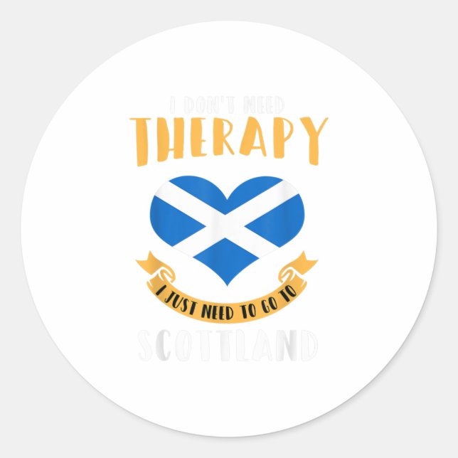 I don't need therapy i just need to go classic round sticker (Front)