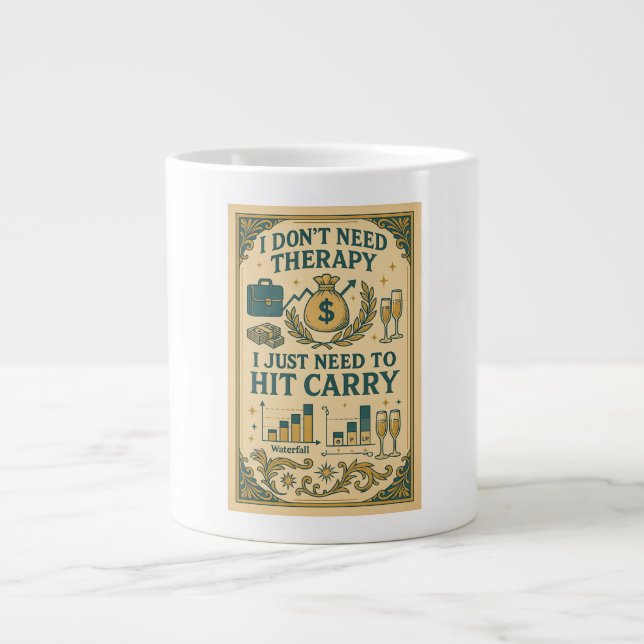 I don't need therapy, I just need to hit carry Large Coffee Mug (Front)