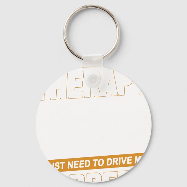 I DON'T NEED THERAPY Porsche Carrera 1984 Key Ring (Front)