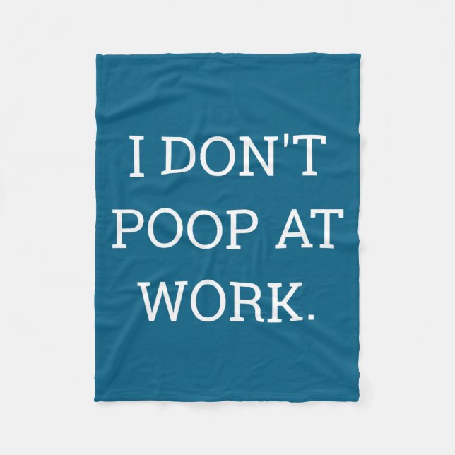 I Don't Op At Work Funny Casual Friday  Fleece Blanket (Front)