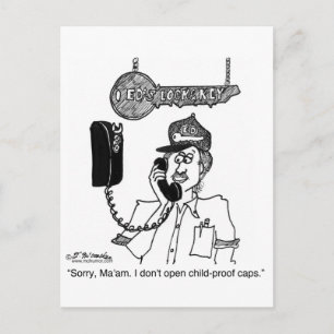 I Don't Open Child-Proof Caps Postcard