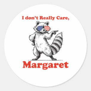 I Dont Really Care Minimalist 1  Classic Round Sticker