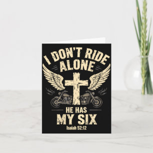 I Don't Ride Alone He Has My Six (on Back) Card