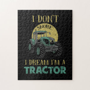 I Don't Snore I Dream I'm a Tractor Funny Tractor Jigsaw Puzzle