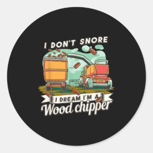 I Don't Snore I Dream I'm A Woohipper Funny Snorin Classic Round Sticker