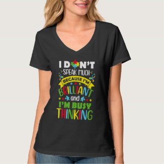 I Dont Speak Much Brilliant Autism Autistic Boys G T-Shirt