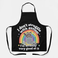 I Dont Struggle With Autism Autistic Funny Racoon