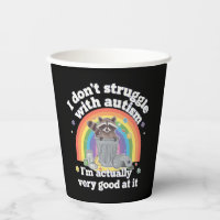 I Dont Struggle With Autism Autistic Funny Racoon