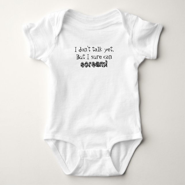 I don't talk yet Infant Baby Bodysuit (Front)