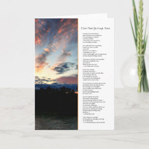 I Don't Thank You Enough, Friend...