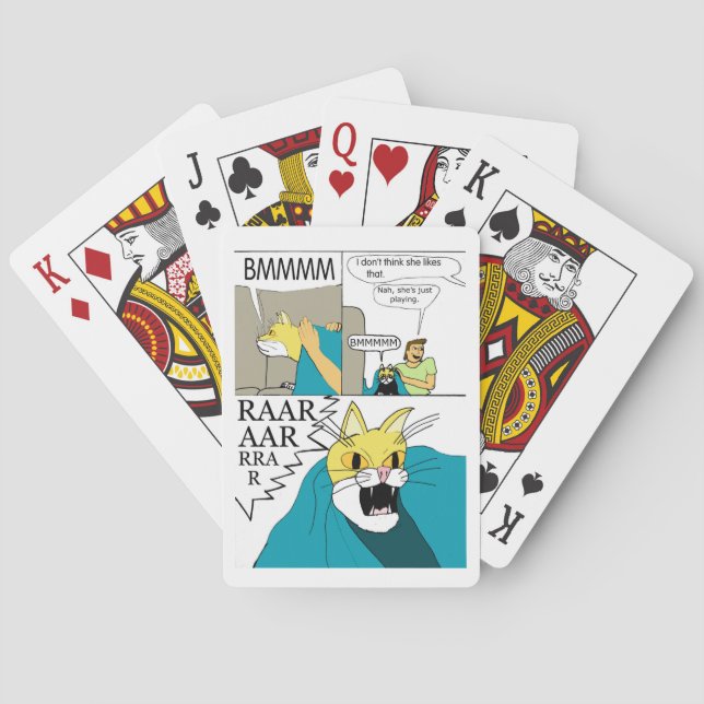 I don't think she likes that  playing cards (Back)