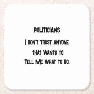 I Don't Trust Square Paper Coaster