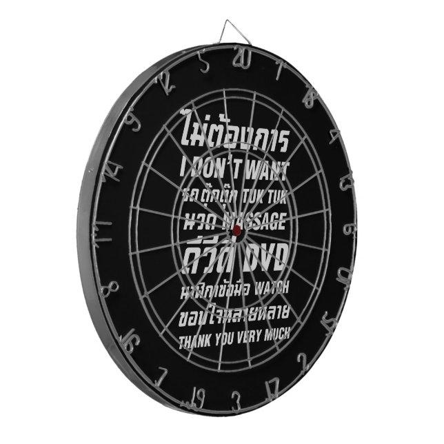 I Don't Want TUK TUK MASSAGE DVD WATCH Thank You Dartboard (Front Left)