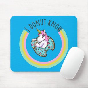 I Donut Know   Unicorn Mouse Mat