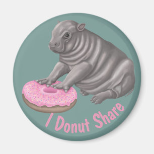 I Donut Share Hippo Magnet