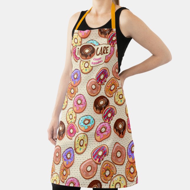 I Doughnut Care Cute Funny Donut Sweet Treats Love Apron (Insitu)