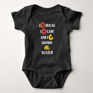 I Doughnut Know Donut Care Food Lover Foodie Baby Bodysuit