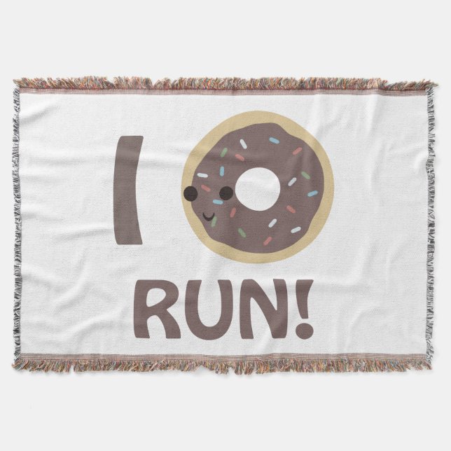 I doughnut run throw blanket (Front)