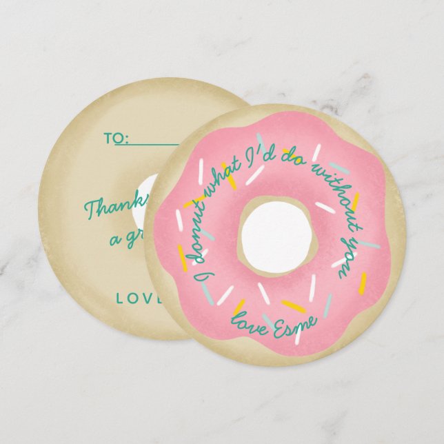 I doughnut what I'd do without you. Invitation (Front/Back)