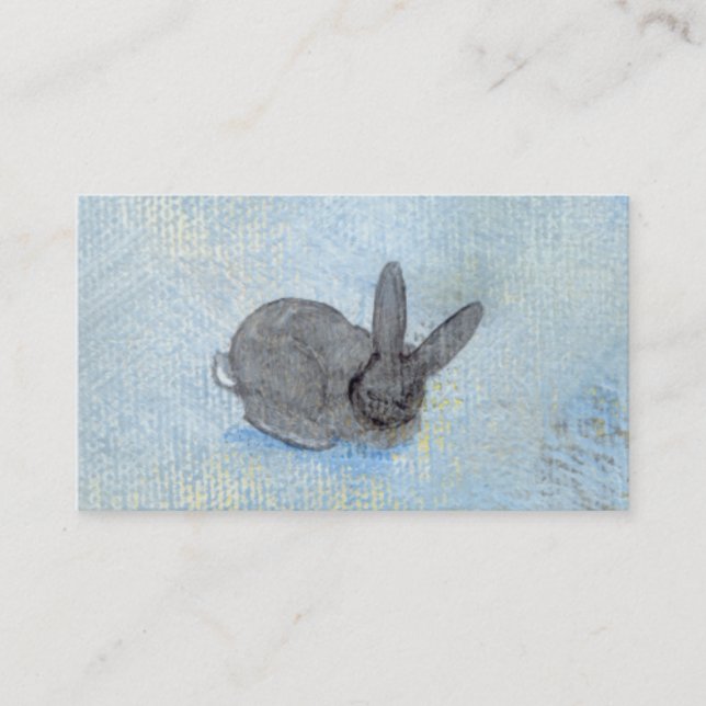 I Dream of Rabbits fun unique modern art painting Business Card (Front)