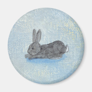 I Dream of Rabbits fun unique modern art painting Magnet