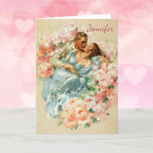 I Dream of You Personalise Name Valentine's Day Holiday Card