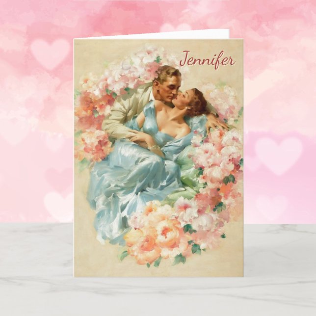 I Dream of You Personalise Name Valentine's Day Holiday Card (Creator Uploaded)