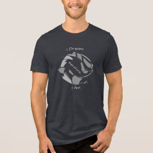 "I Dream, therefore I Am" on Charcoal Grey Shades Tri-Blend Shirt