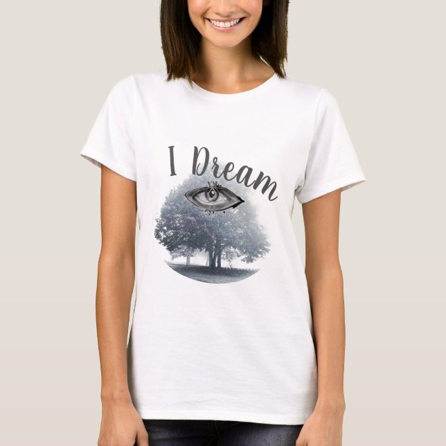 I Dream Tree in Fog T-Shirt (Front)