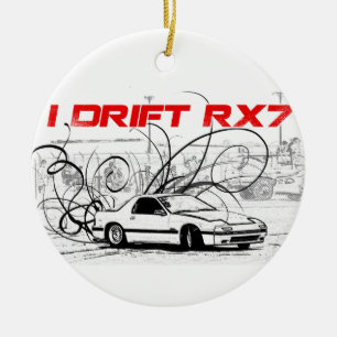 I Drift RX7 Ceramic Tree Decoration