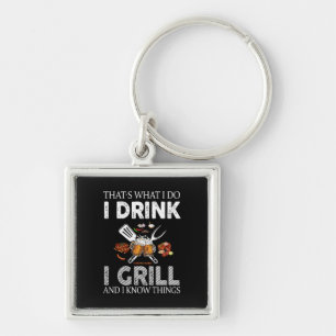 I Drink And Grill Food Custom Gift Key Ring