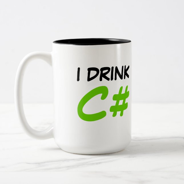 I Drink C# Mug (Left)