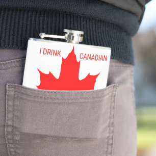 I Drink Canadian Funny Customisable Hip Flask