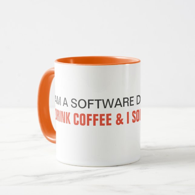 I drink coffee and I solve problems - developer Mug (Front Left)