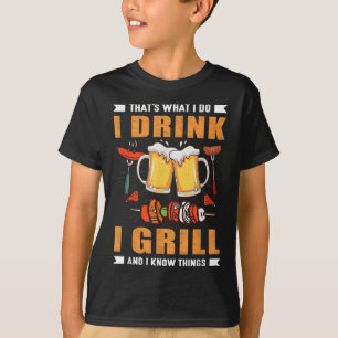 I Drink I Grill Funny Bbq Grilling Grillmaster T-Shirt
